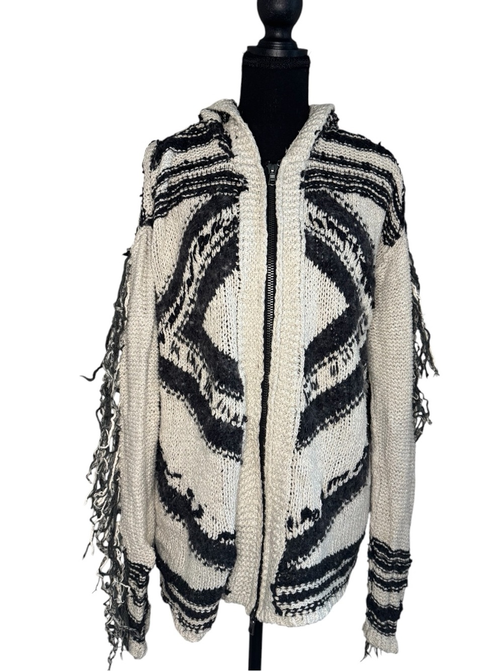 Free People “Show Me The Way" Geo Fringe Cardigan
